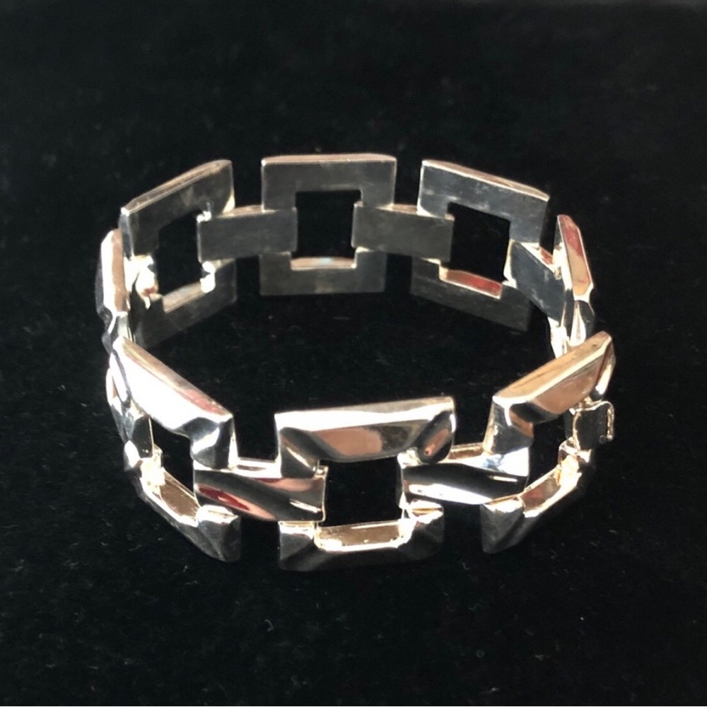 $168 Estate Bracelet Sterling Silver 27.1 Grams Marked 925 ITALY - Picture 1 of 7